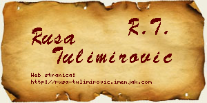Rusa Tulimirović vizit kartica